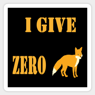 I give zero fox Sticker